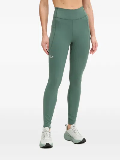 Jack Wolfskin Wildstride Leggings In Green