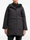 Jack Wolfskin Wintertide Hooded Coat In Black