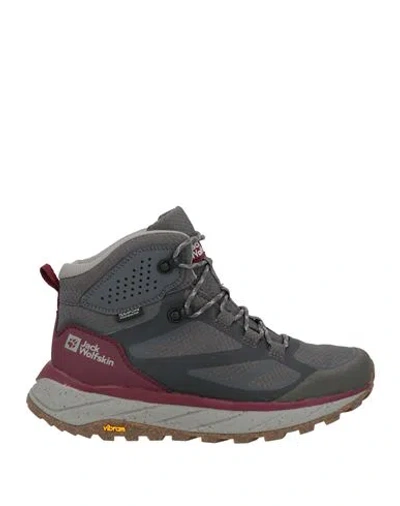 Jack Wolfskin Woman Ankle Boots Grey Size 7 Synthetic Material, Textile Fibers In Multi