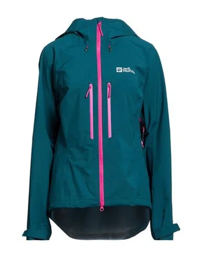 Jack Wolfskin Woman Jacket Deep Teal Size S Polyester In Blue