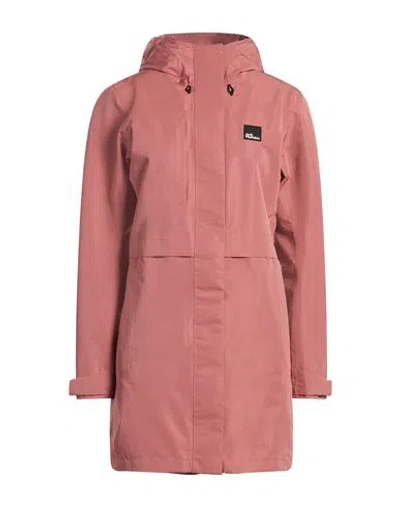 Jack Wolfskin Woman Overcoat & Trench Coat Salmon Pink Size M Recycled Polyester