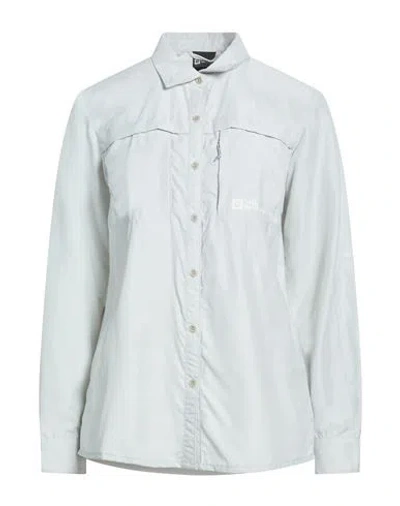Jack Wolfskin Woman Shirt Light Grey Size L Polyamide, Lyocell, Viscose In Blue