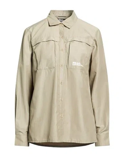 Jack Wolfskin Woman Shirt Sand Size Xxs Polyamide, Lyocell, Modal In Gray