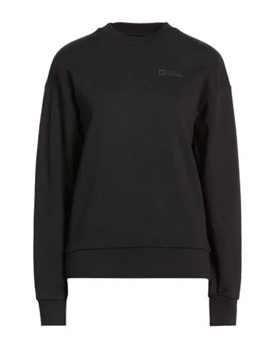 Jack Wolfskin Woman Sweatshirt Black Size M Cotton