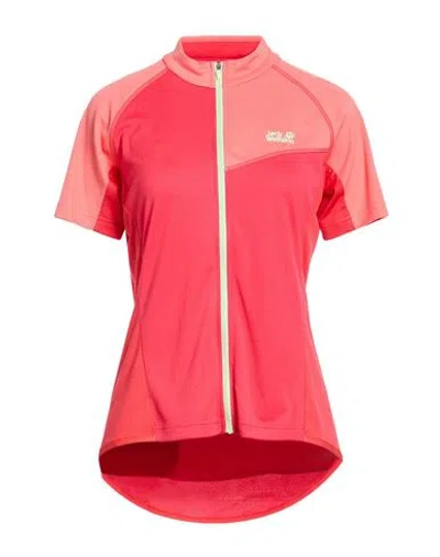 Jack Wolfskin Woman Sweatshirt Coral Size S Polyester In Red