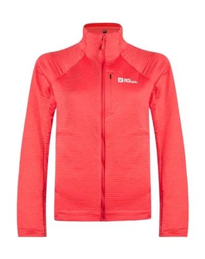 Jack Wolfskin Woman Sweatshirt Coral Size Xxs Polyester In Red