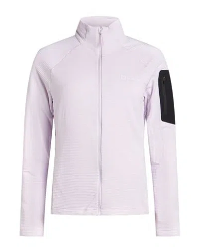 Jack Wolfskin Woman Sweatshirt Lilac Size S Polyester, Elastane In Purple