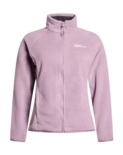 Jack Wolfskin Woman Sweatshirt Lilac Size Xs Recycled Polyacrylic In Purple