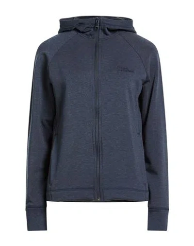 Jack Wolfskin Woman Sweatshirt Midnight Blue Size S Polyester, Wool, Elastane