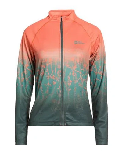 Jack Wolfskin Woman Sweatshirt Orange Size S Polyester In Multi