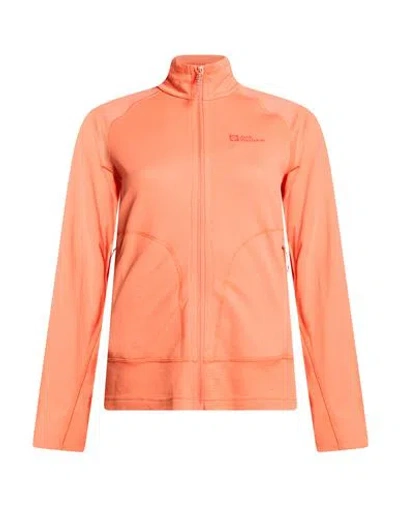 Jack Wolfskin Woman Sweatshirt Orange Size Xs Polyester, Merino Wool