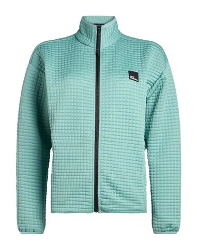 Jack Wolfskin Woman Sweatshirt Turquoise Size Xxs Polyester, Elastane In Blue