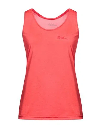 Jack Wolfskin Woman Tank Top Red Size Xxs Polyester