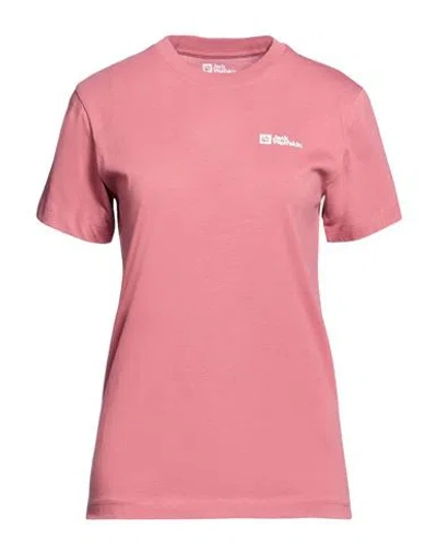 Jack Wolfskin Woman T-shirt Antique Rose Size Xs Organic Cotton In Pink