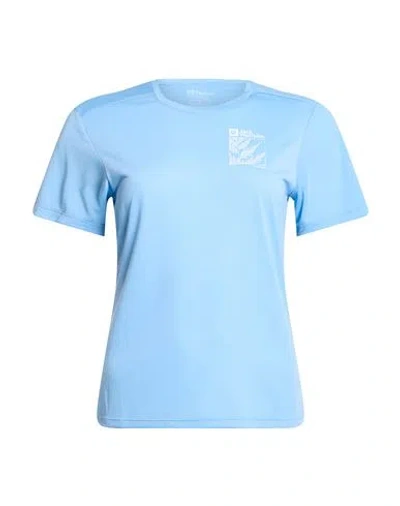 Jack Wolfskin Woman T-shirt Light Blue Size Xxs Polyester