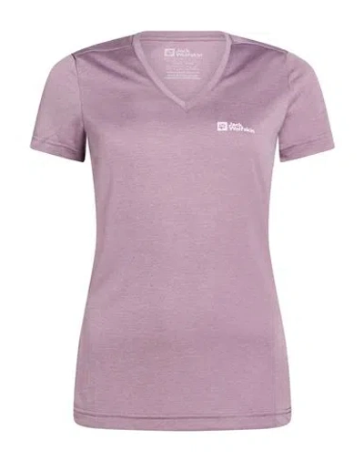 Jack Wolfskin Woman T-shirt Lilac Size Xxs Polyester