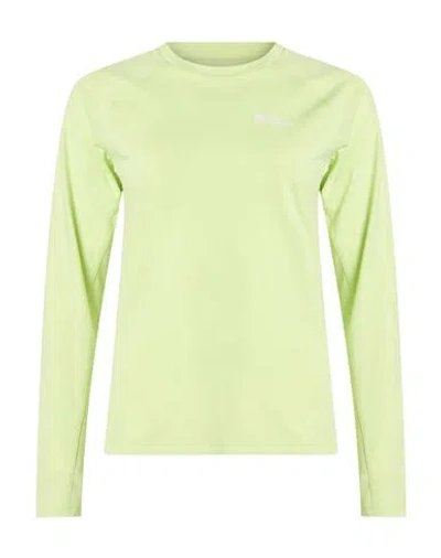 Jack Wolfskin Woman T-shirt Lime Green Size L Polyester