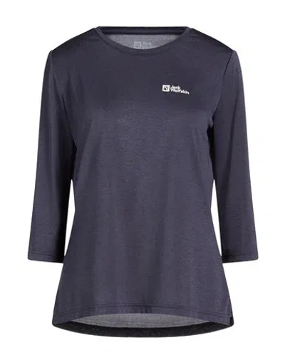 Jack Wolfskin Woman T-shirt Midnight Blue Size L Polyester