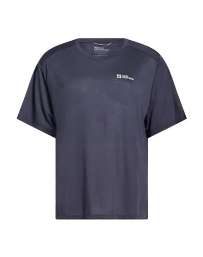 Jack Wolfskin Woman T-shirt Midnight Blue Size L Polyester