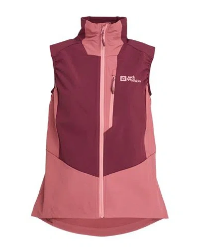 Jack Wolfskin Woman Vest Garnet Size Xs Polyester, Elastane In Pink
