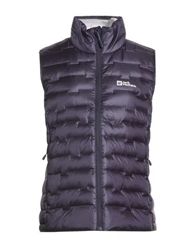 Jack Wolfskin Woman Vest Navy Size L Recycled Polyamide In Blue