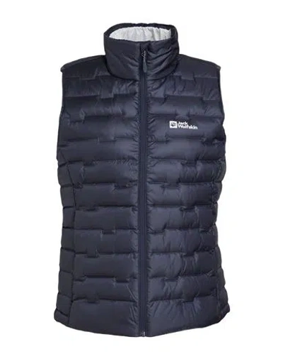 Jack Wolfskin Woman Vest Navy Size S Recycled Polyamide In Blue
