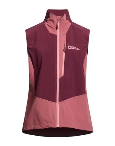 Jack Wolfskin Woman Vest Plum Size M Polyester, Elastane In Pink