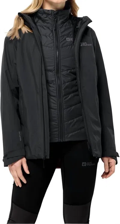 Jack Wolfskin Women's Glaabach 3in1 Jacket In Black