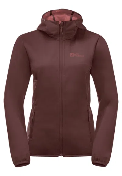 Jack Wolfskin Women's Windhain Hoody In Brown