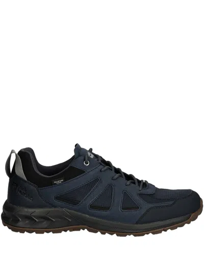 Jack Wolfskin Woodland Lace-up Fastening Panelled Performance Sneakers In Blue