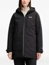 Jack Wolfskin Zip-fastening Hooded Performance Jacket In Black