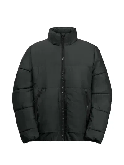 Jack Wolfskin Kids' Zip-up Quilted Jacket In Grey