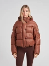 Jack1t Cloud Boss Hooded Puffer Jacket In Brown