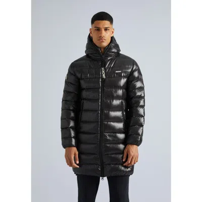 Jack1t Down-fill Hooded Coat In Black