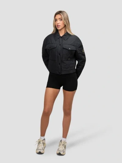 Jack1t Eden Quilted Shirt Jacket In Black