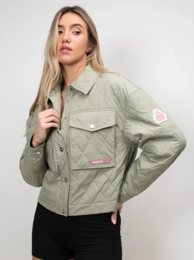 Jack1t Eden Quilted Shirt Jacket In Green