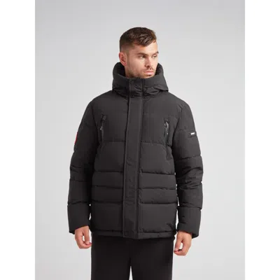 Jack1t Ez Frontier Prime Hooded Puffer Coat In Black