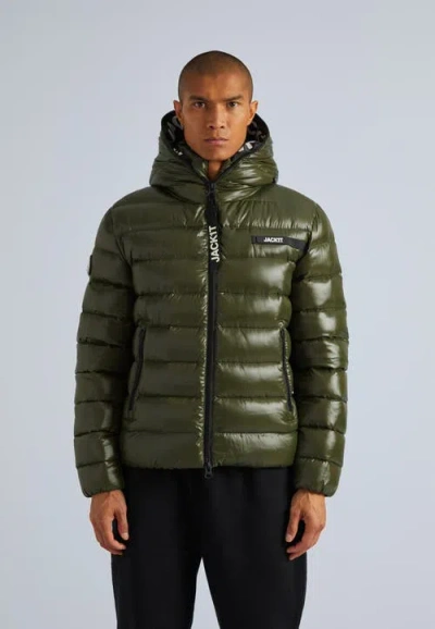 Jack1t Hooded Insulated Jacket In Green