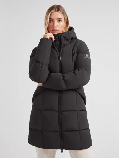 Jack1t Long Sleeve Star Down Coat In Black