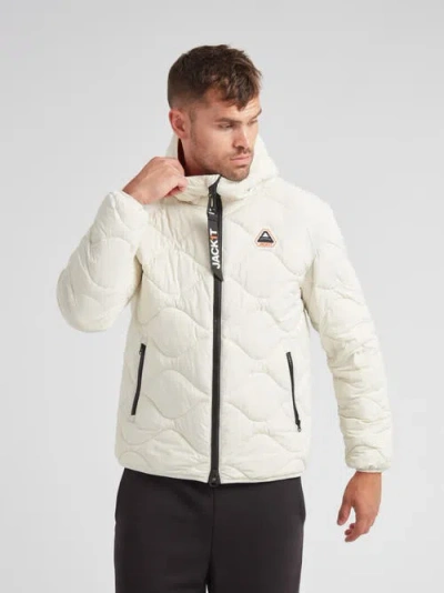 Jack1t Orb1t Long Sleeve Hooded Jacket In White