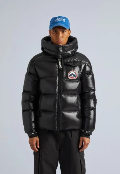 Jack1t Quilted Hooded Puffer Jacket In Black