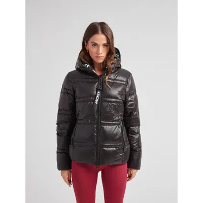 Jack1t R4d Tramline Racer Hooded Puffer Jacket In Black