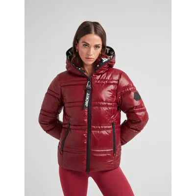 Jack1t R4d Tramline Racer Hooded Puffer Jacket In Multi