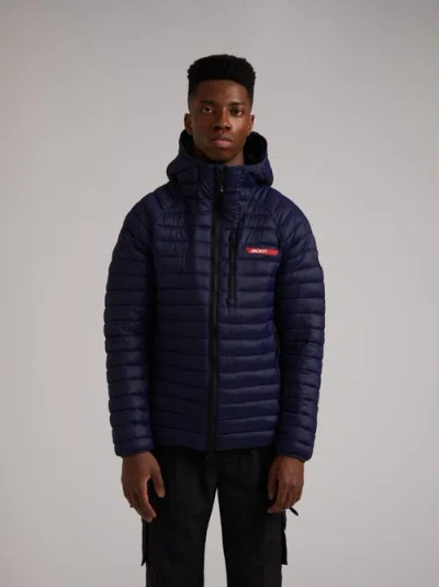 Jack1t Satell1te Long Sleeve Hooded Jacket In Blue