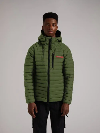 Jack1t Satell1te Long Sleeve Hooded Jacket In Green