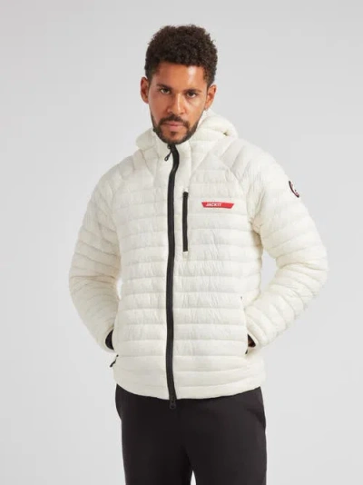 Jack1t Satell1te Long Sleeve Hooded Jacket In White