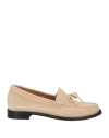 Jackal Milano Woman Loafers Beige Size 6 Leather In Beige