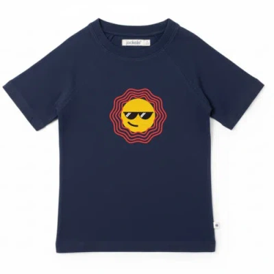 Jackalo Kids' Organic Cotton Cool Sun Graphic T-shirt In Multi