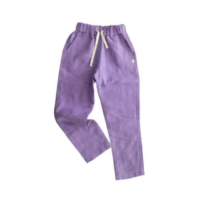 Jackalo Linen Ash Pants In Lilac