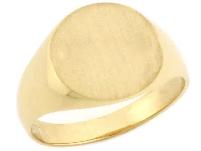 Pre-owned Jackani 10k Or 14k Solid Gold Round Signet Young Mens Boys Ring